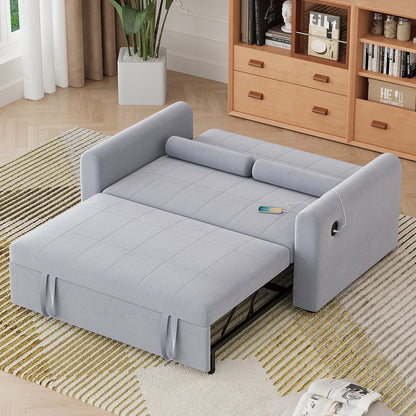 Convertible 2 Seater Sofa Bed with USB and Type-C Ports