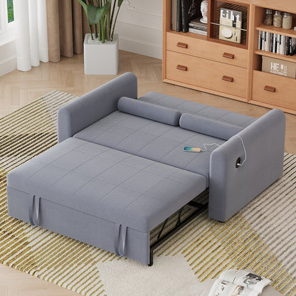 Convertible 2 Seater Sofa Bed with USB and Type-C Ports