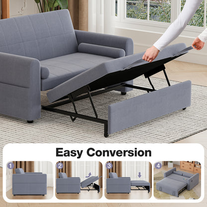 Convertible 2 Seater Sofa Bed with USB and Type-C Ports
