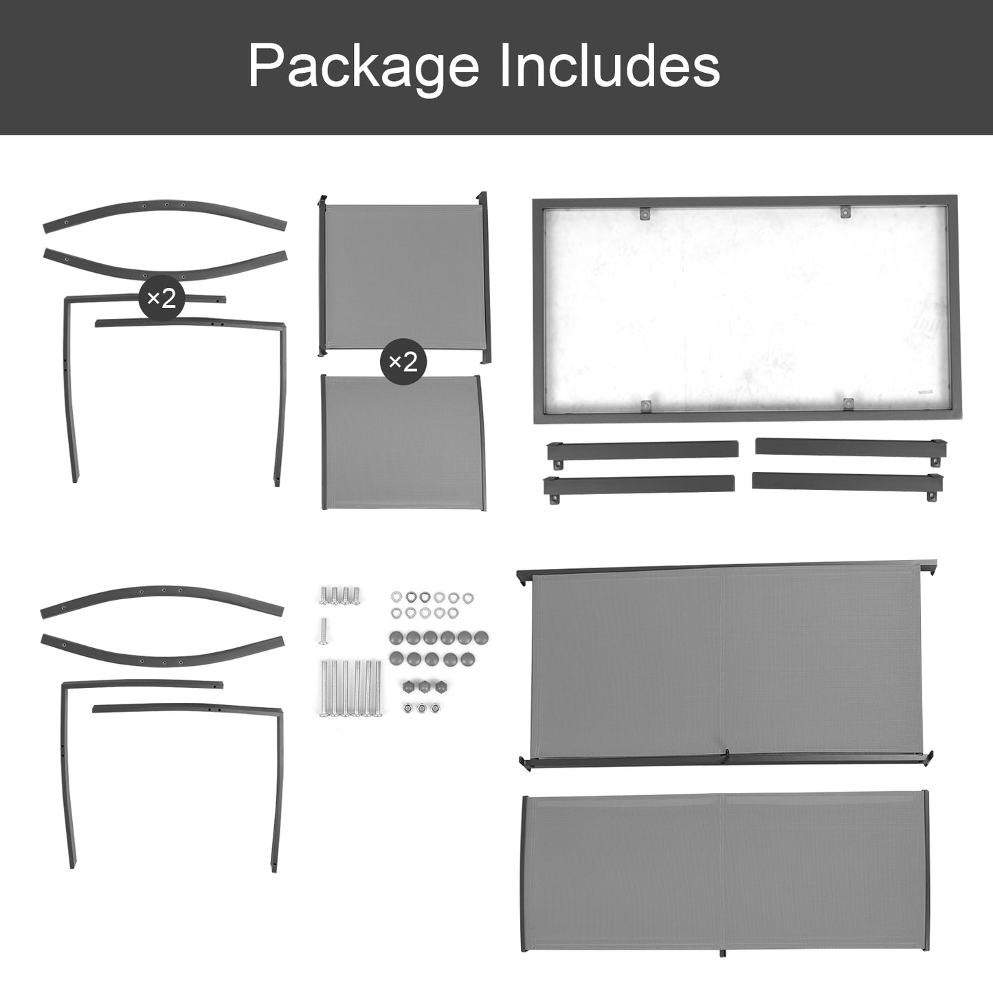Garden Table and Chairs Set (4 pieces)