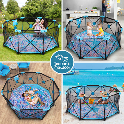 Hello5ive 8-Panel Foldable Play Yard for Baby