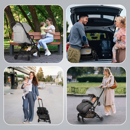 Lightweight Baby Pushchair with Footmuff